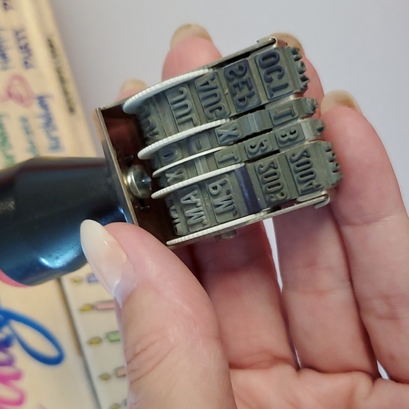 Rubber Stamps 2 full card size Happy Birthday candle design date year stamp - Picture 12 of 12